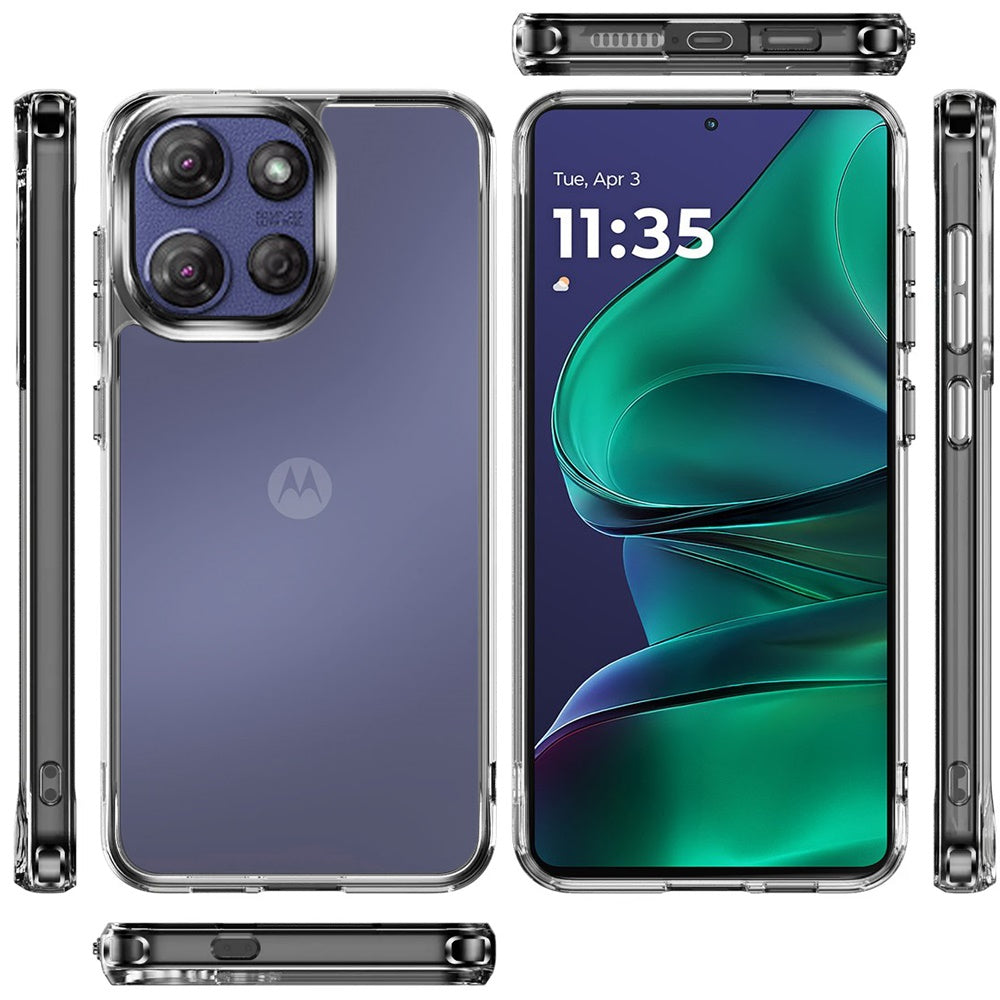 For Motorola Moto G Stylus 5G 2025 Shockproof Slim Crystal Clear Transparent Hybrid Cover with Enhanced Drop Protection Case Cover Transparent
