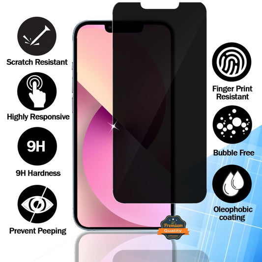 For Apple iPhone 17 /17 Air /17 Pro/ 17 Pro Max Tempered Glass Privacy Screen Protector, Anti-Spy, Scratch Resistant, 9H Hardness, Anti-Fingerprint, Easy to Install Protector