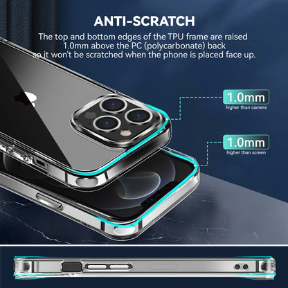 For Apple iPhone 11 Pro Max Clear Transparent TPU Bumper, Shockproof, Scratch-Resistant, Slim & Lightweight Protective Case Cover Clear