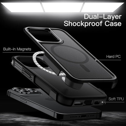 For Apple iPhone 15 (6.1") Shockproof Heavy Duty Dual-Layer Rugged Magnetic Tough Hybrid [Compatible with MagSafe]  Phone Case Cover