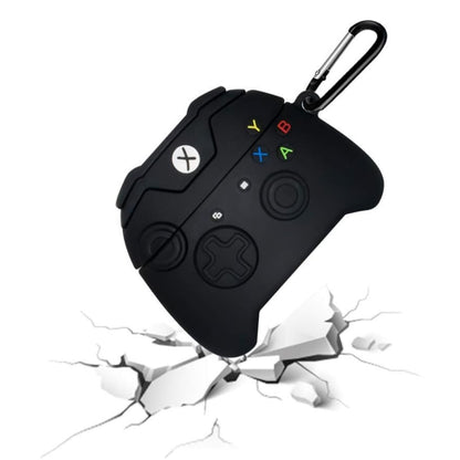 For Airpods Pro 3 Hybrid Cute 3D Fun Design Silicone Skin Cartoon Animal with Keychain Buckle Holder Rubber TPU Soft Case Cover Game Console Black