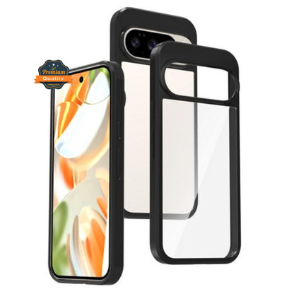 For Google Pixel 10 /Pixel 10 Pro Crystal HD Clear Back Hybrid Case TPU Bumper Frame Slim Shockproof Hard Defender Case Cover