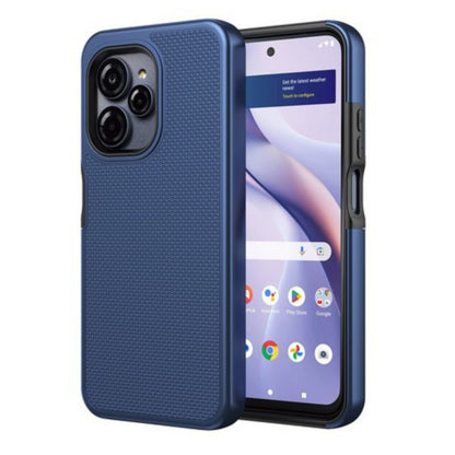 For T-Mobile Revvl 8 Pro Dual Layer Slim & Tough Hybrid Shockproof Heavy Duty Rubber TPU Matte with Textured Rugged Shell Protection Case Cover