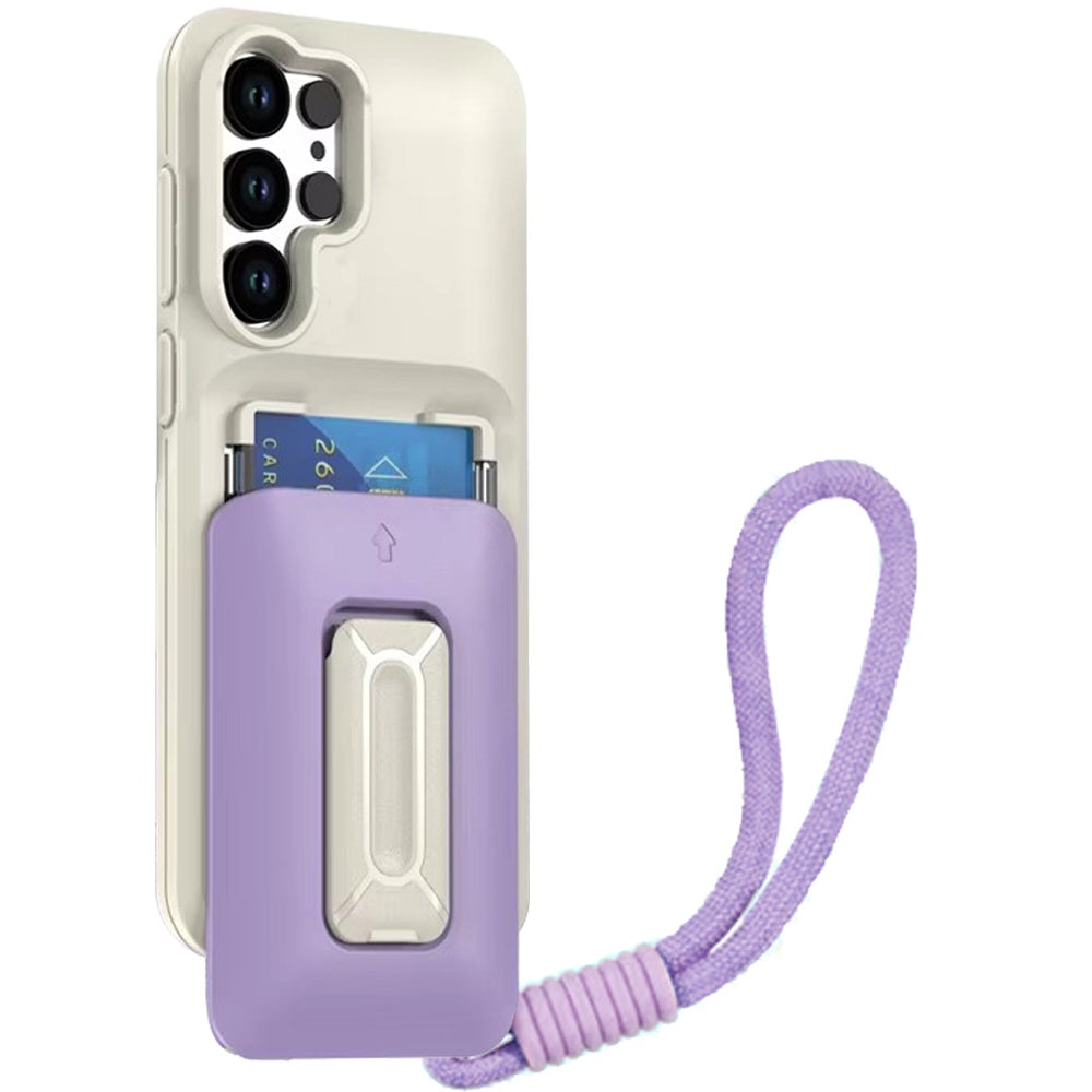 For Samsung Galaxy S26 Ultra Wallet Case with 2- Credit Card Holder, Wrist Strap & Kickstand Hybrid Shockproof TPU Case Cover