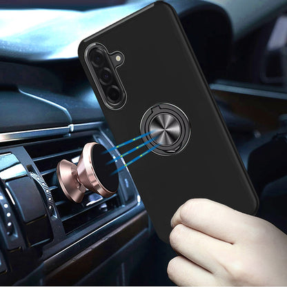 For Samsung Galaxy A37 Hybrid 360 Degree Rotatable Metal Invisible Ring Stand Holder Slim Fit Magnetic Car Mount Shockproof Case Cover