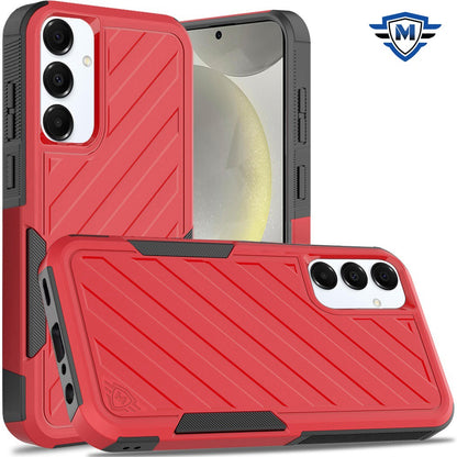 For Samsung Galaxy S25 /S24 Premium Hybrid Rugged lined Shockproof Textured 2-in-1 Non-Slip Hard PC & TPU Non Slip Tough Case Cover