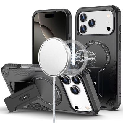 For Apple iPhone 17 Pro Max (6.9") Magnetic Invisible Kickstand Holder with Magsafe, Slim Fit Shockproof Hybrid Military Grade Heavy Duty Case Cover