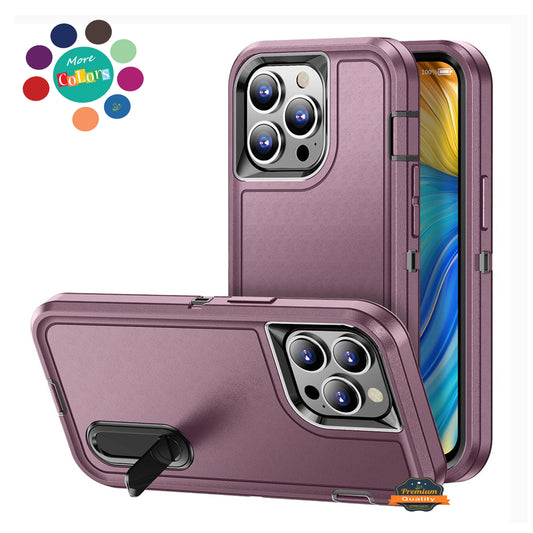 For Motorola Moto G Power 5G 2025 Hybrid 3 Layers Hard 3in1 Shockproof with Kickstand Heavy Duty Hard TPU Rubber Anti-Drop Case Cover