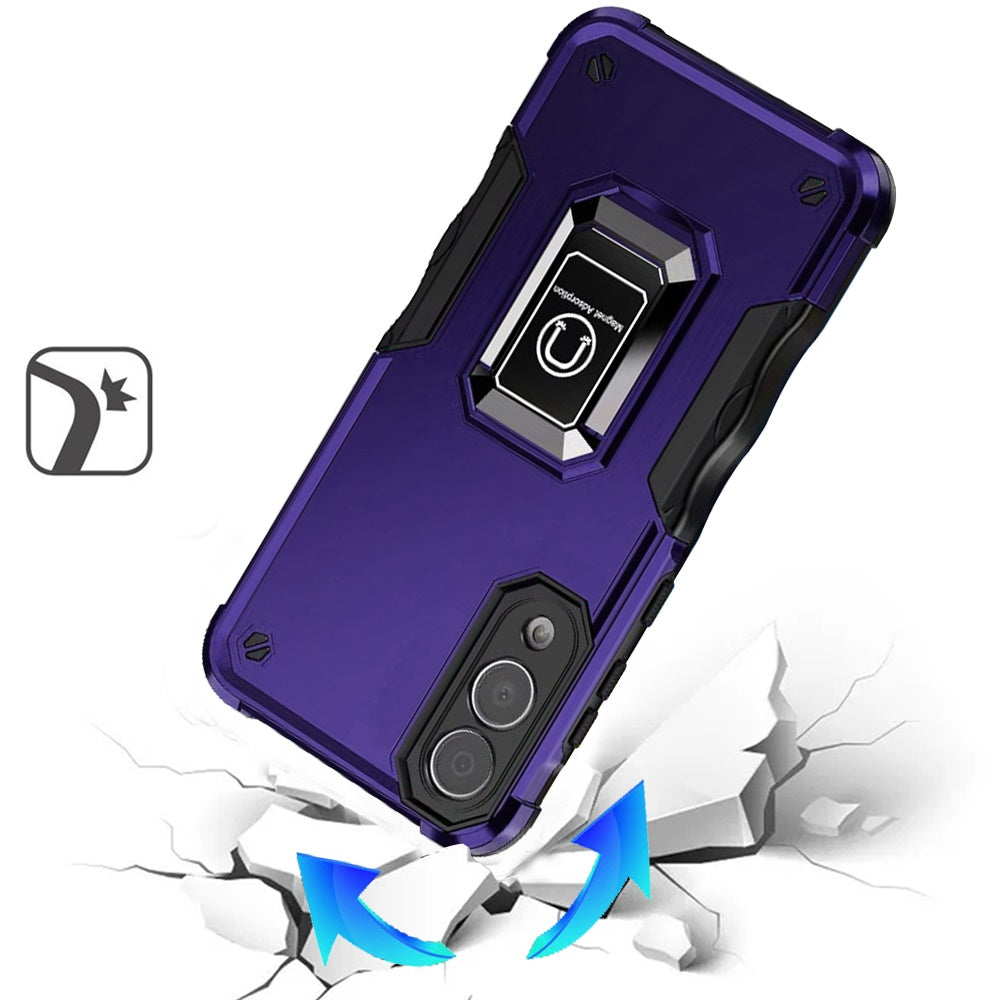 For Samsung Galaxy S25 EDGE Hybrid Stand Magnetic Ring Holder Kickstand Heavy Duty Rugged Drop Silicone & Hard PC Shockproof Case Cover