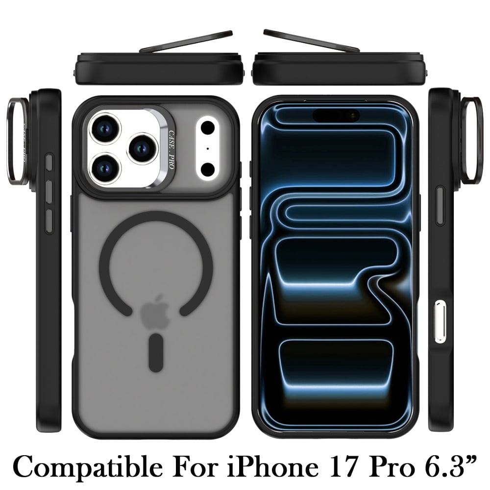 Phone Case for Apple iPhone 17 Pro Magnetic Shockproof Hybrid Camera Stand Guard Anti Slip Durable Protective Matte Design Cover