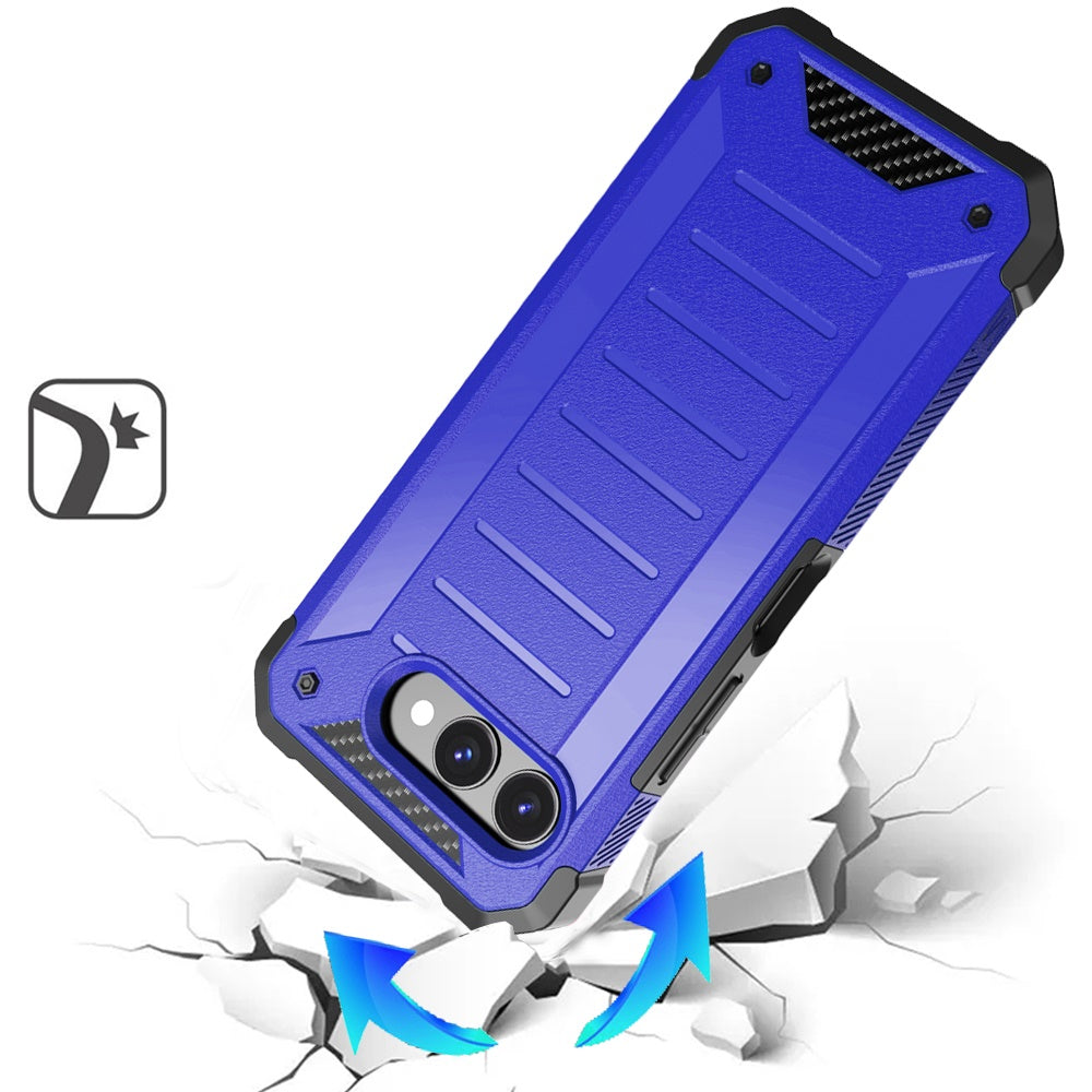 For T-Mobile Revvl 8 Tough Lined Design Hybrid Shockproof Protective Rugged TPU Hard PC with Durable Grip Case Cover