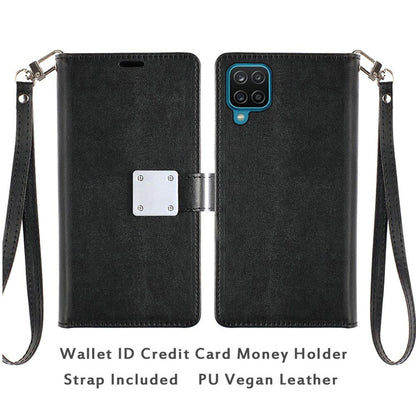 For Samsung Galaxy A37 Wallet Cases PU Leather with Credit Card /ID /Cash Holder Slot Dual Flip Book Pouch, Stand and Strap Case Cover