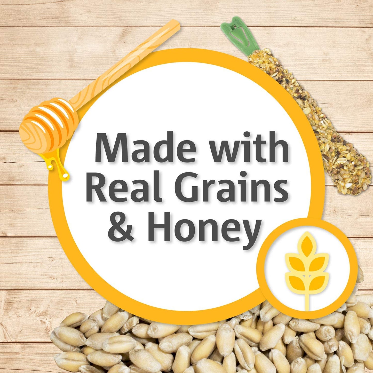 Vitakraft Crunch Sticks Variety Pack Rabbit and Guinea Pig Treats Popped Grains and Wild Berry [Small Pet Supplies] 2 count