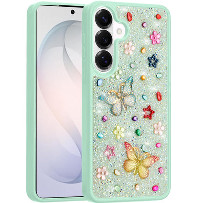 Phone Case for Samsung Galaxy S26 3D Butterfly Diamond Bling Glitter Shockproof Stylish Protective Luxury Hybrid Sparkly Durable Grip Design Cover