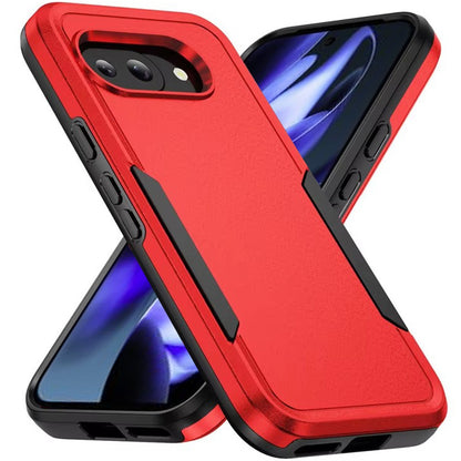 For Google Pixel 9A Heavy Duty Shockproof Dual Layer Drop Protection Tough Hybrid Rugged Rubber Armor Defend Case Cover Red