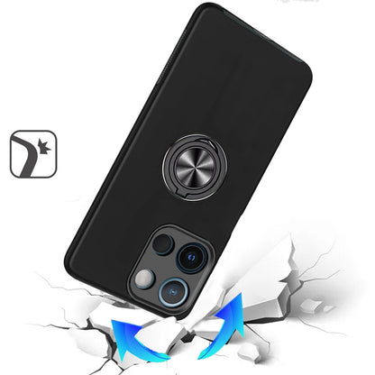 For Motorola Moto G 5G 2026/2025 Hybrid 360 Degree Rotatable Metal Invisible Ring Stand Holder Slim Fit Magnetic Car Mount Shockproof Case Cover Cosmic Orange