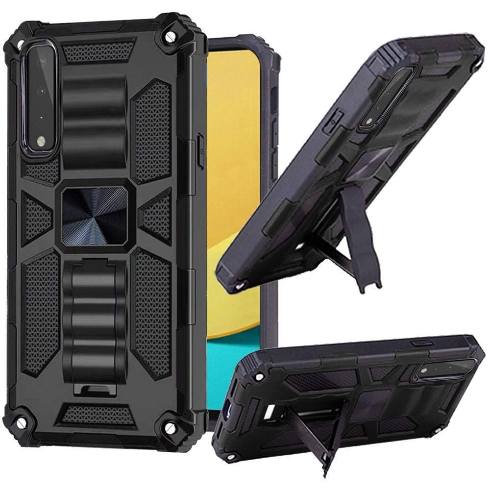 For Samsung Galaxy S26+ / S26 Plus Hybrid Shockproof [Military Grade] Rugged Protective with Magnetic Car Mount & Invisible Stand Case Cover
