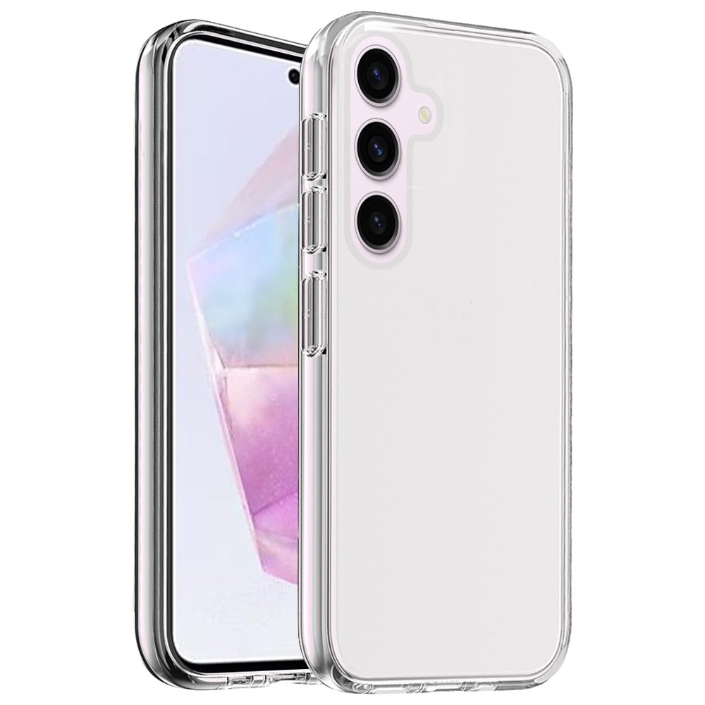 For Samsung Galaxy A36 Transparent Shock Absorption PC + TPU Rubber Gel Thick 3mm Hybrid Silicone Slim Fit Back Case Cover Clear