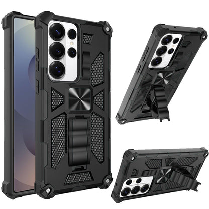 For Samsung Galaxy S26 Ultra Hybrid Shockproof [Military Grade] Rugged Protective with Magnetic Car Mount & Invisible Stand Case Cover