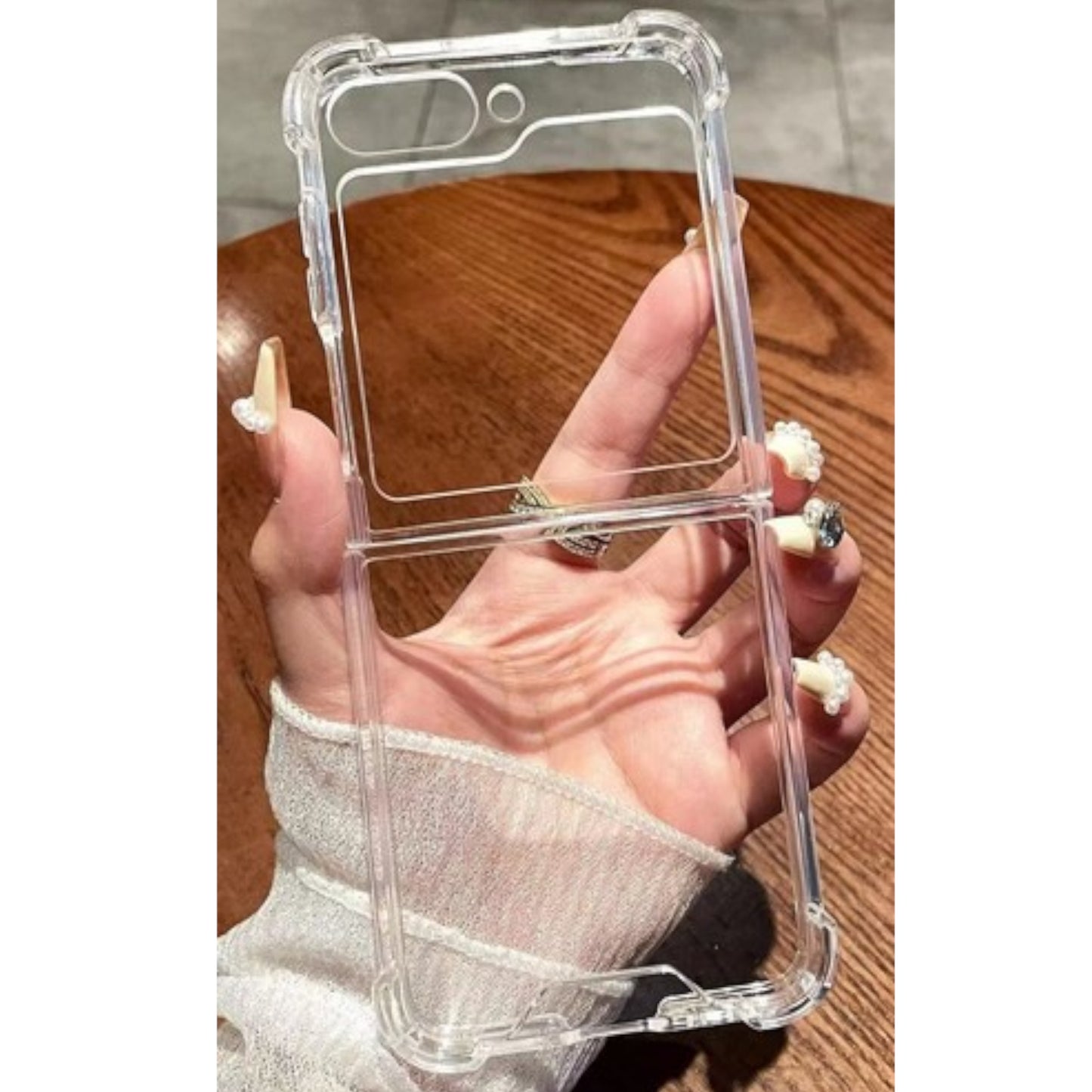 For Samsung Galaxy Z Flip 7 Crystal HD Clear Back Hybrid Case TPU Bumper Frame Slim Shockproof Hard Defender Case Cover Clear