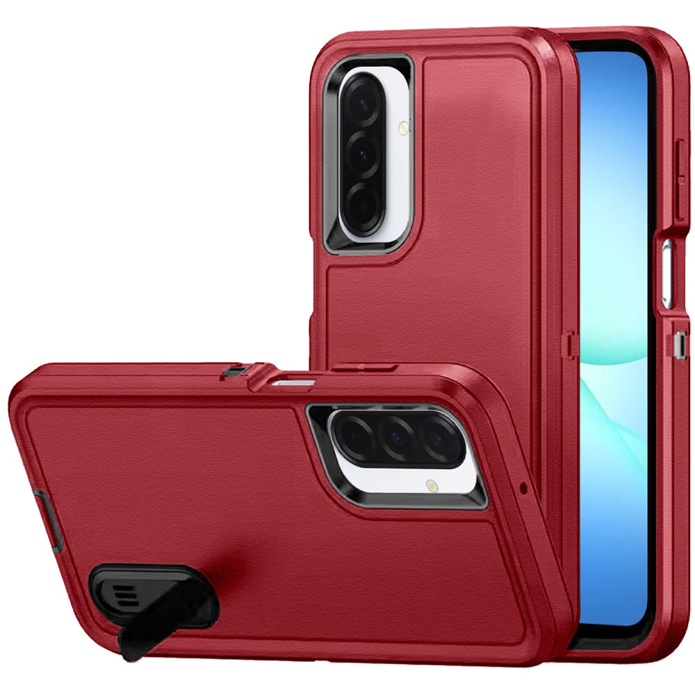For Samsung Galaxy S25 Fan Edition /Galaxy S25 FE Hybrid 3 Layers Hard 3in1 Shockproof with Kickstand Heavy Duty Hard TPU Rubber Anti-Drop Case Cover