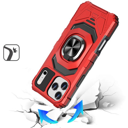 For Apple iPhone 17 Pro Max (6.9") Hybrid Dual Layer with 360° Rotate Magnetic Ring Stand Holder Kickstand TPU Rugged PC Shockproof Case Cover