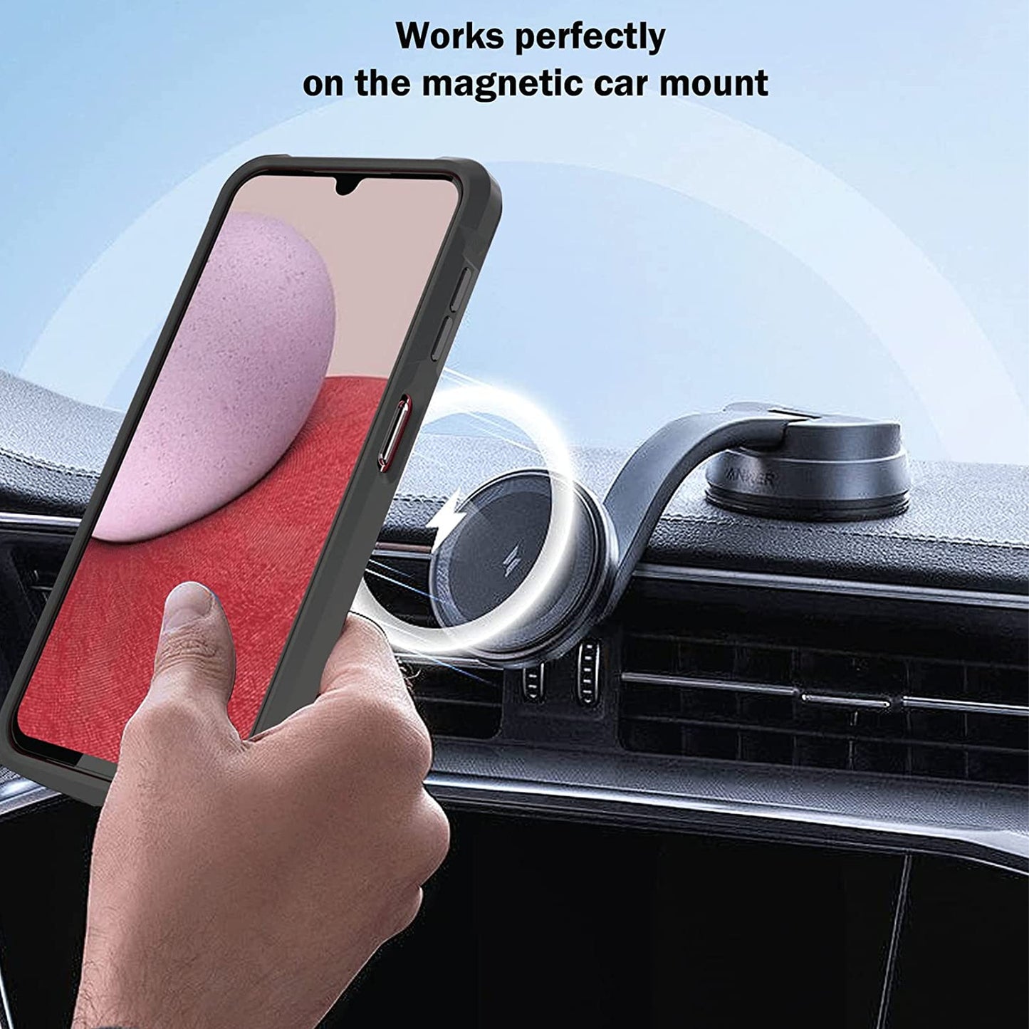 For Apple iPhone 15 (6.1") Clear Transparent Hybrid with 360° Magnetic Ring Stand PC Heavy Duty Shockproof Hard Back  Phone Case Cover