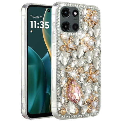 For Motorola Moto G Stylus 5G 2026 /2025 Bling Crystal 3D Full Diamonds Luxury Sparkle Rhinestone Hybrid Protective Case Cover Crystal Exquisite Garden