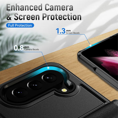 For Samsung Galaxy Z Fold 7 Shockproof Hybrid Dual Layer PC + TPU with Metal Ring Kickstand Heavy Duty Armor Shell Case Cover