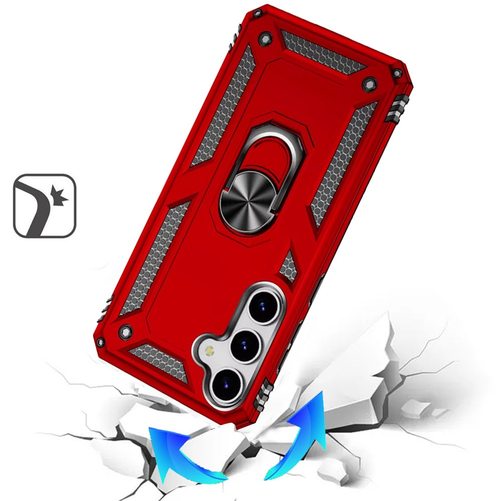 For Samsung Galaxy A26 Hybrid Shockproof Durable 360 Degree Rotatable Ring Stand Holder Kickstand Fit Magnetic Car Mount Case Cover