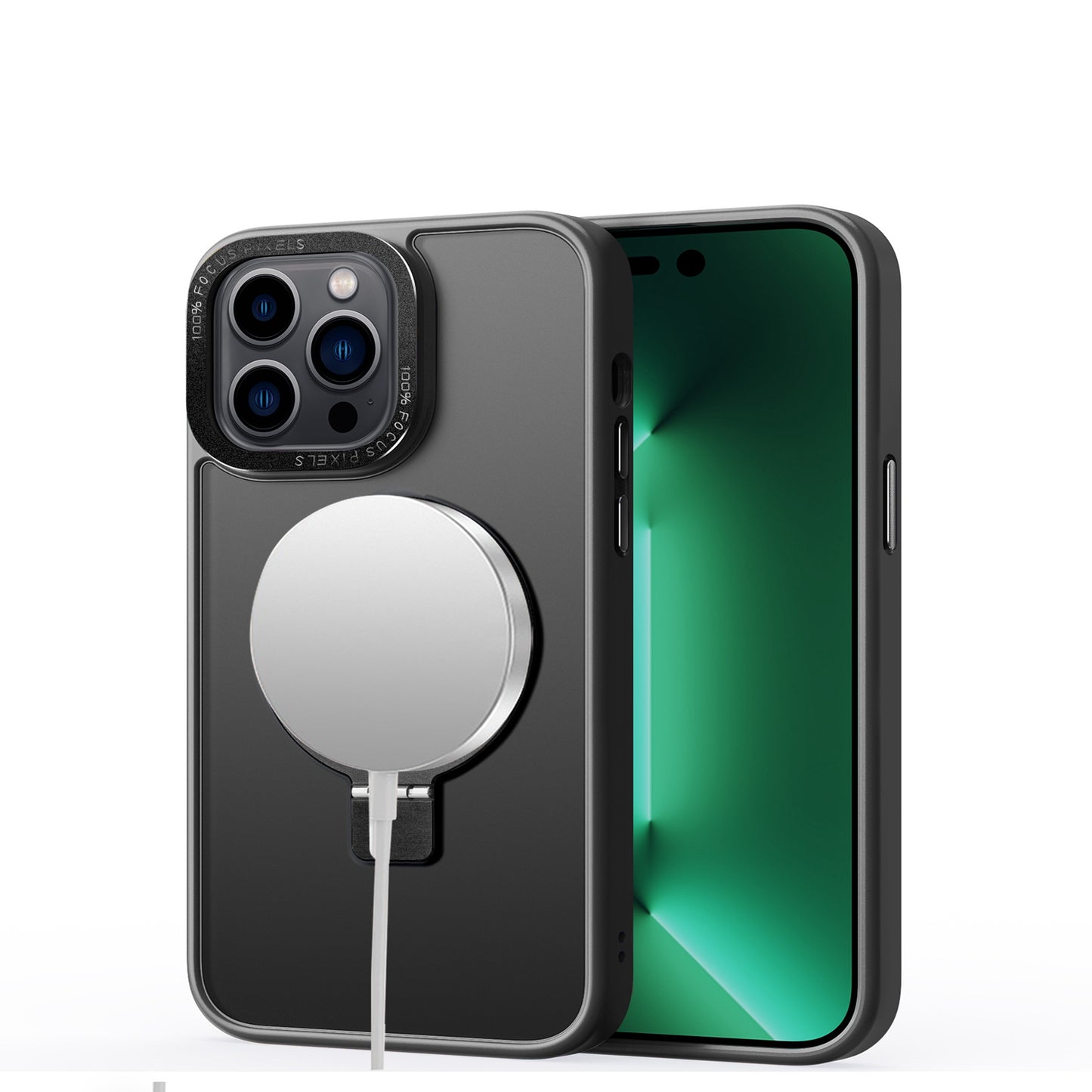 For Samsung Galaxy S25 Ultra Magnetic Metal Matte with Built-in MagSafe Stand, Hybrid Shockproof Armor, TPU Frame Case Cover