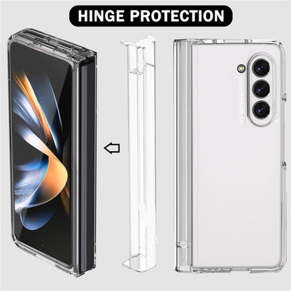 For Samsung Galaxy Z Fold 7 Case with Hinge Protection [Ultra-Thin Free Folding] Shockproof Slim Protection Transparent Case Cover Clear