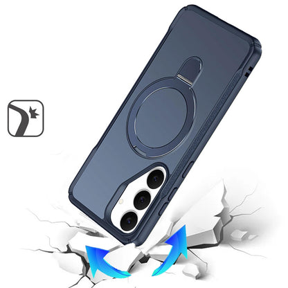 For Samsung Galaxy S26+ / S26 Plus Matte Finish Magnetic Ring Hybrid Protective Invisible Kickstand Magsafe Compatible Case Cover