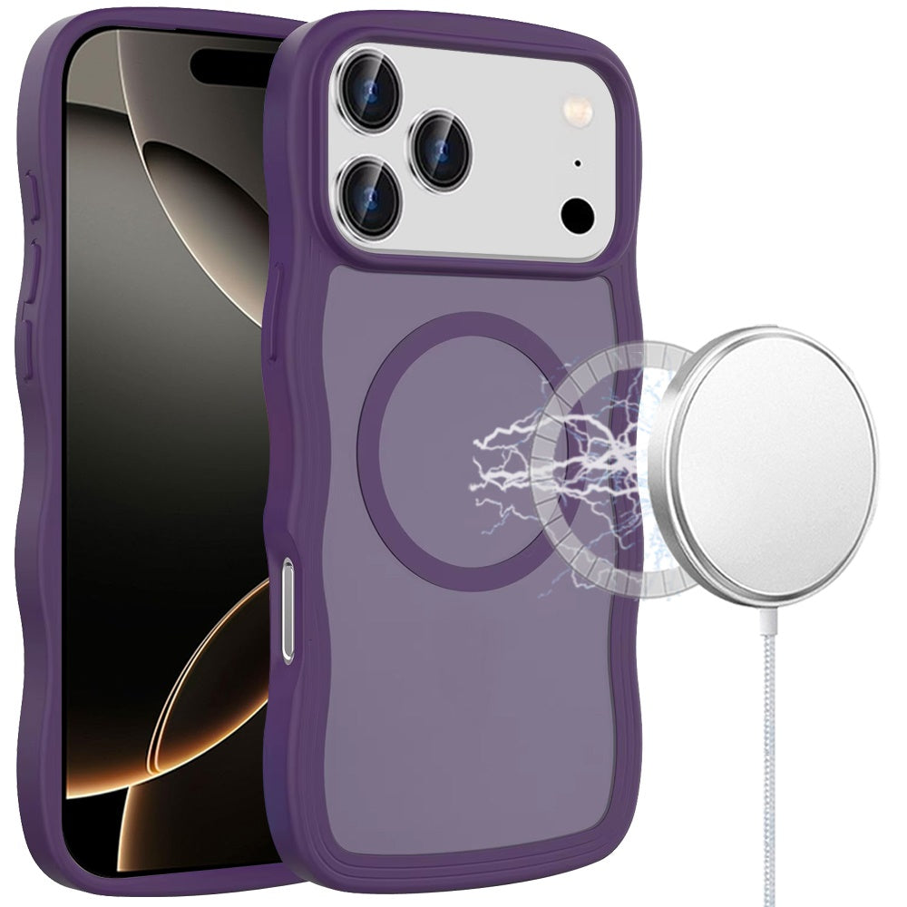 For Apple iPhone 17 Pro Max (6.9") Grip Hand Magnetic Hybrid Case Shockproof Protection Matte Skin Rubber TPU + PC Case Cover