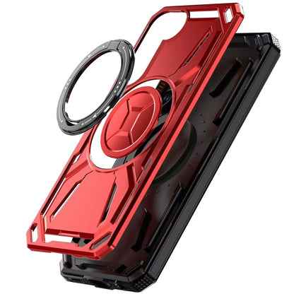 For Samsung Galaxy S23 Hybrid Magnetic Ring and 360° Rotational Kickstand with MagSafe Compatible, Military Grade Drop Protection Case Cover Red