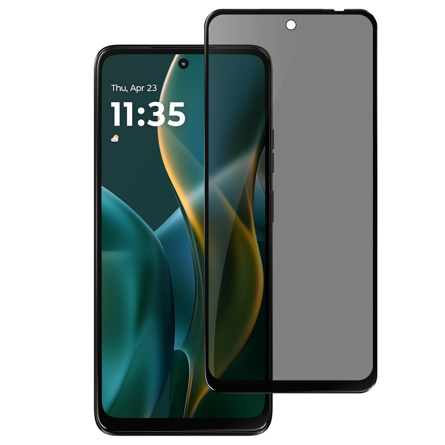 For Motorola Moto G 5G 2025 Privacy Screen Protector, Anti Spy Anti Peeping Tempered Glass Full Protective Film, 9H, Anti Scratch, Easy Install Protector Black