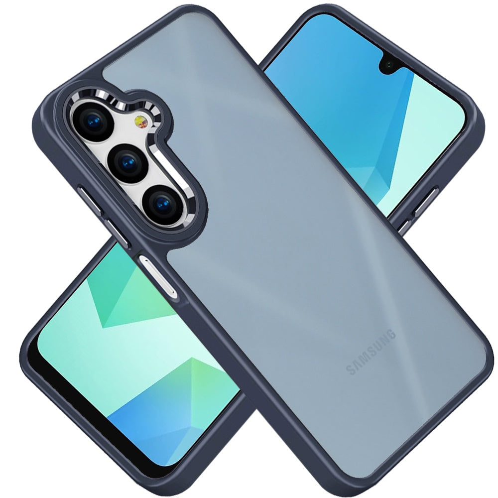 For Samsung Galaxy A16 5G Slim Fit Thin Hybrid Frosted Matte Polished Oil Thick Acrylic Hard PC TPU Rubber Frame Case Cover