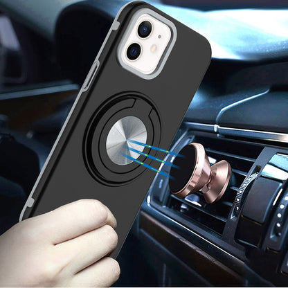 For Samsung Galaxy S26 Ultra Metal Matte Hybrid with Invisible Rotational Ring Stand, Car Mount Friendly, Military Grade Slim Fit Sturdy Case Cover