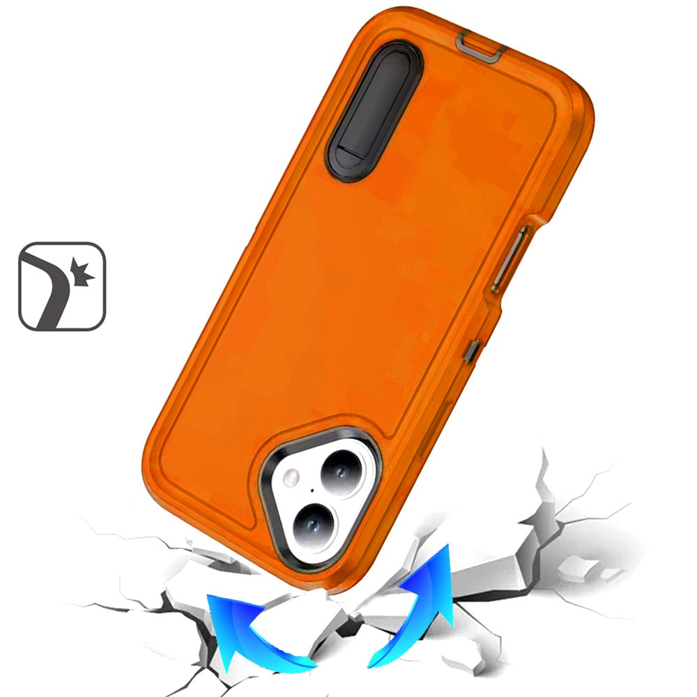 For Apple iPhone 17 AIR Hybrid 3 Layers Hard 3in1 Shockproof with Kickstand Heavy Duty Hard TPU Rubber Anti-Drop Case Cover
