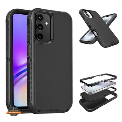 For Samsung Galaxy S24 FE Fan Edition Delux Armor Case Shockproof Rugged 3-Layer Protection Hybrid Heavy Duty with Enhanced Durability Case Cover