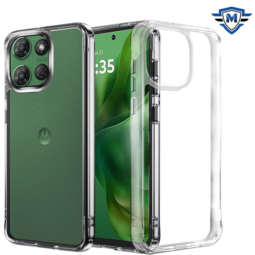 For Motorola Moto G Power 5G 2025 Premium Hybrid HD Crystal Clear Hard PC Back, Thick 2.0mm TPU Frame, Slim Fit Case Cover Transparent