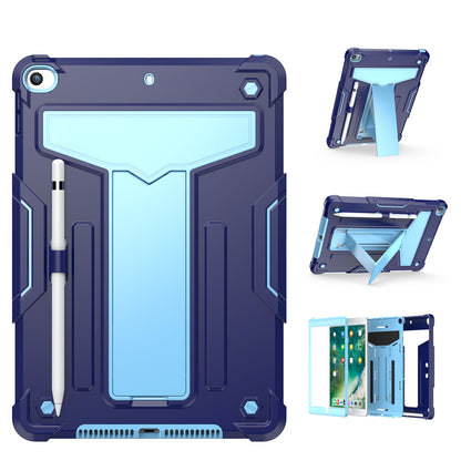 For Tough Hybrid with Vertical 3-in-1 Design, Built-in Kickstand, Shockproof Rugged Full Body with Grip Protection Blue Tablet Case Cover