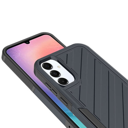 For Samsung Galaxy A26 Premium Hybrid Rugged lined Shockproof Textured 2-in-1 Non-Slip Hard PC & TPU Non Slip Tough Case Cover