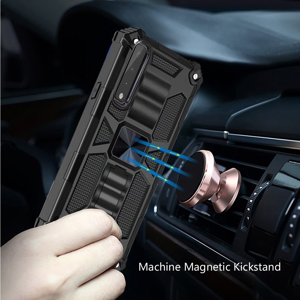 For Samsung Galaxy S26 Ultra Hybrid Shockproof [Military Grade] Rugged Protective with Magnetic Car Mount & Invisible Stand Case Cover