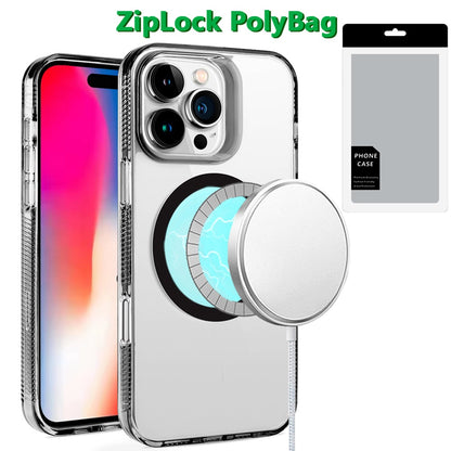 For Apple iPhone 16 Pro MagSafe Compatible Integrated Technology Clean Transparent Hybrid Armor TPU Frame Case Cover Clear