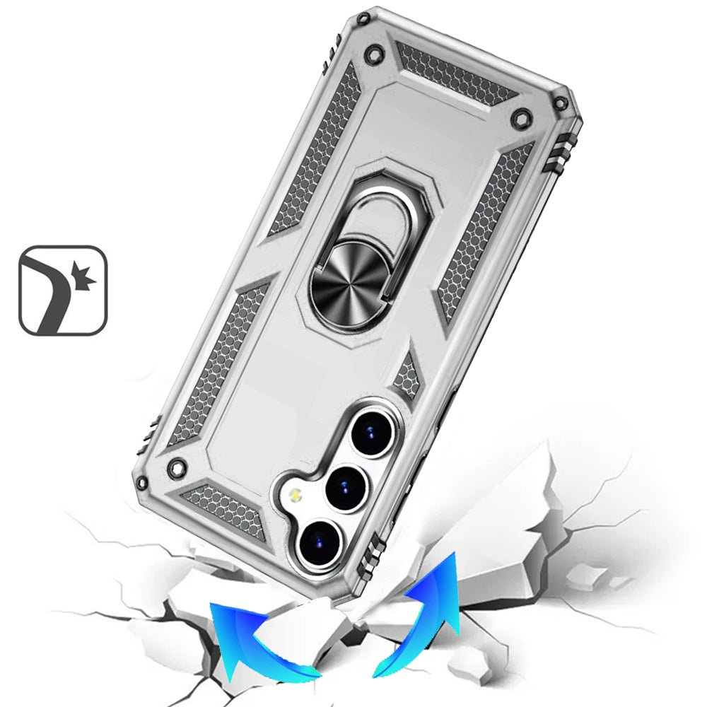 For Samsung Galaxy S25 /S24 Hybrid Shockproof Durable 360 Degree Rotatable Ring Stand Holder Kickstand Fit Magnetic Car Mount Case Cover