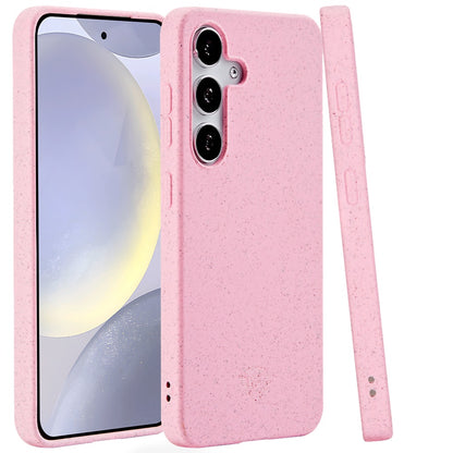 For Samsung Galaxy S24+ Plus Wheat Fiber Eco Slim Shock Protection Durable Grip Lightweight Bio Material Design for Plus Series Case Cover Pink