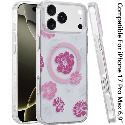 Phone Case for Apple iPhone 17 Pro Max (6.9") Stylish Design Shockproof Magnetic Magsafe Compatible TPU IMD Print Rugged Grip Drop Protection Slim Fashion Cover
