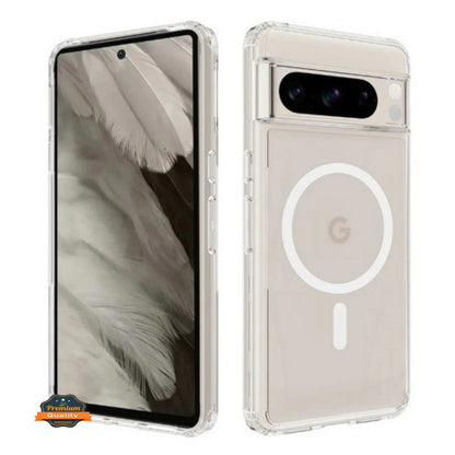 For Apple iPhone 17 Hybrid Clear Case Compatible with MagSafe Shockproof Protective Transparent Back, Slim Fit, Wireless Charging Ready Case Cover Clear