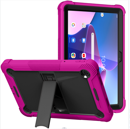 For Shockproof Hybrid Case with Slide Kickstand, Tough Protection Strong Tablet Hybrid Heavy Duty Armor Pink Tablet Case Cover